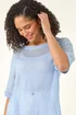 Roman Blue Oversized Textured Stretch Top - 18 Image 1