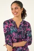 Roman Pink Paisley Print V-Neck Stretch Shirt - 18 Image 1