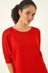 Roman Dark Orange Textured Snit Top - 18 Image 4