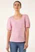 Roman Pink Textured Jersey Stretch Top - 14 Image 4