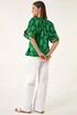 Roman Green Floral Ric Rac Frill Hem Top - 12 Image 3