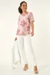 Roman Pink Floral Embroidered Top - 10 Image 2