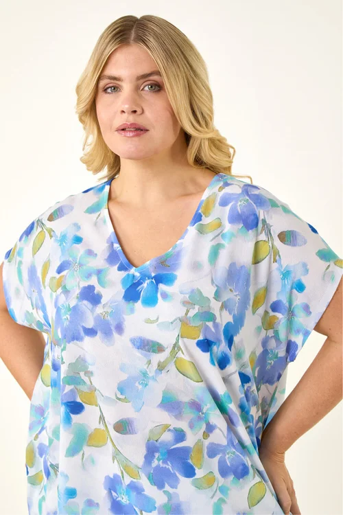 Roman Blue C Digital Floral Tp - 16 Image 4