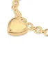 Golden Moments Sterling Silver Yellow Gold Plated Puffed-Heart Belcher Bracelet - One Size Image 2