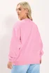 Yours Curve Pink 'Ibiza' Slogan Sweatshirt - 14 Image 3
