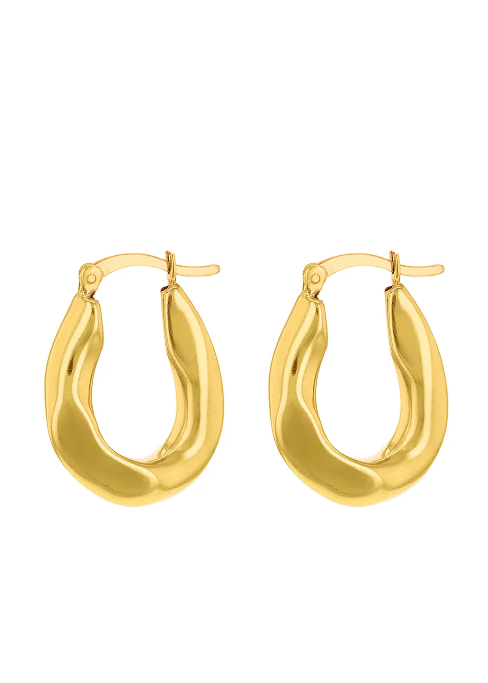 Golden Moments Stering Silver Gold Plated Creole Earring - One Size Image 1