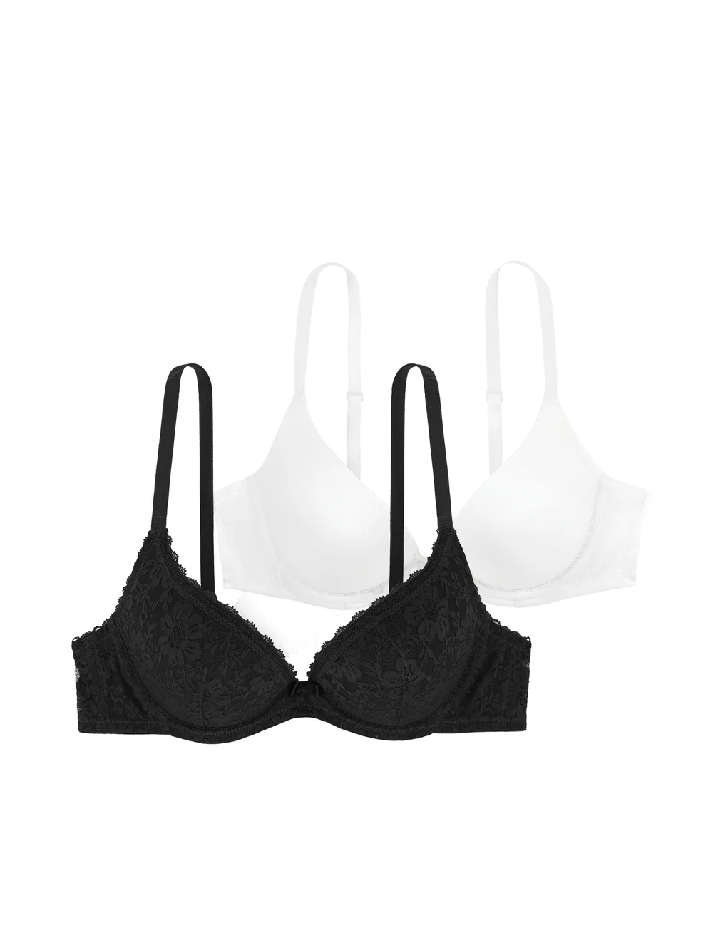 Dorina Black/White Sonia Push Up Plunge 2 Pack - 42D Image 1