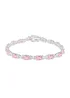 Golden Moments Sterling Silver Light Pink CZ Kiss Bracelet - One Size Image 1