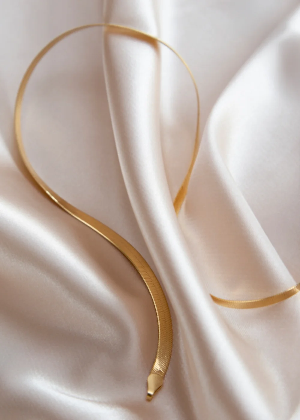 Golden Moments Sterling Silver Gold Plated Triple Herringbone Chain - One Size Image 2