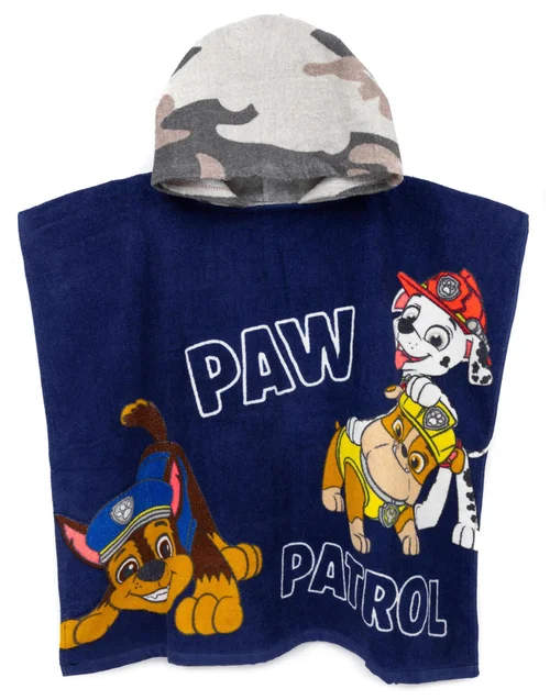 Vanilla Underground Paw Patrol Boys Multicoloured Poncho Towel (One Size) - One Size Image 1