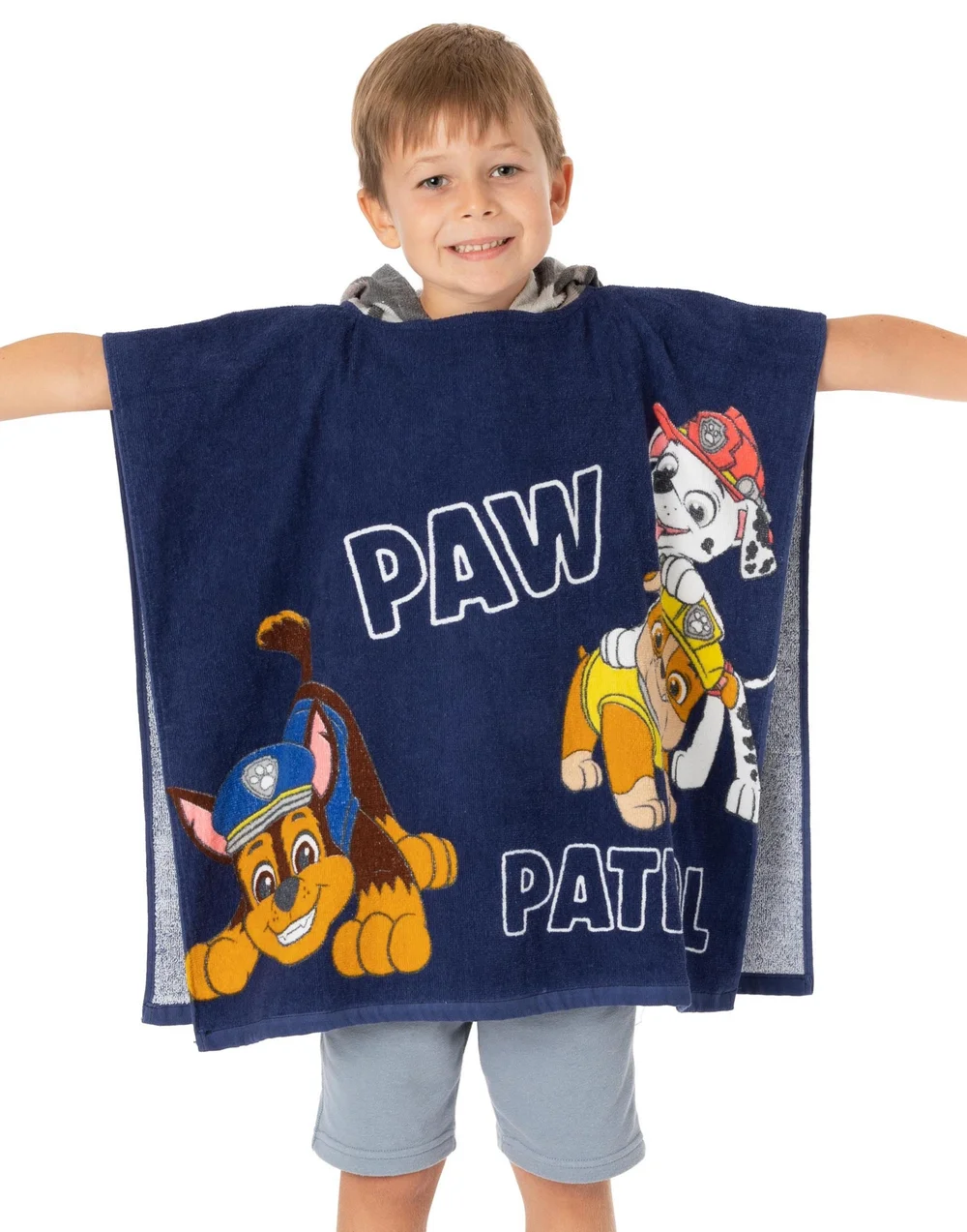 Vanilla Underground Paw Patrol Boys Multicoloured Poncho Towel (One Size) - One Size Image 2