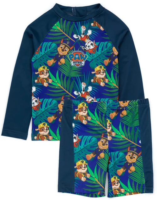 Vanilla Underground Paw Patrol Kids Two-Piece Swim Blue Set (18months - 7years) - 3-4 Yrs Image 1