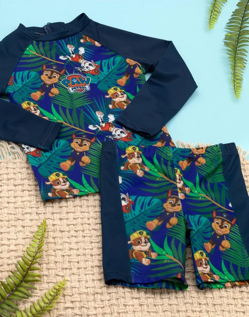 Vanilla Underground Paw Patrol Kids Two-Piece Swim Blue Set (18months - 7years) - 3-4 Yrs Image 2