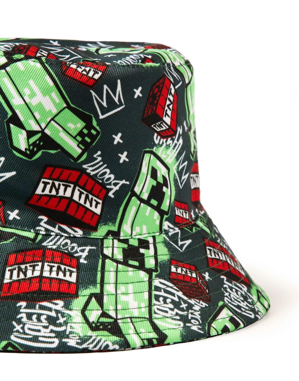 Vanilla Underground Minecraft Unisex Kids Multicoloured Creeper Bucket Hat (One Size) - One Size Image 3