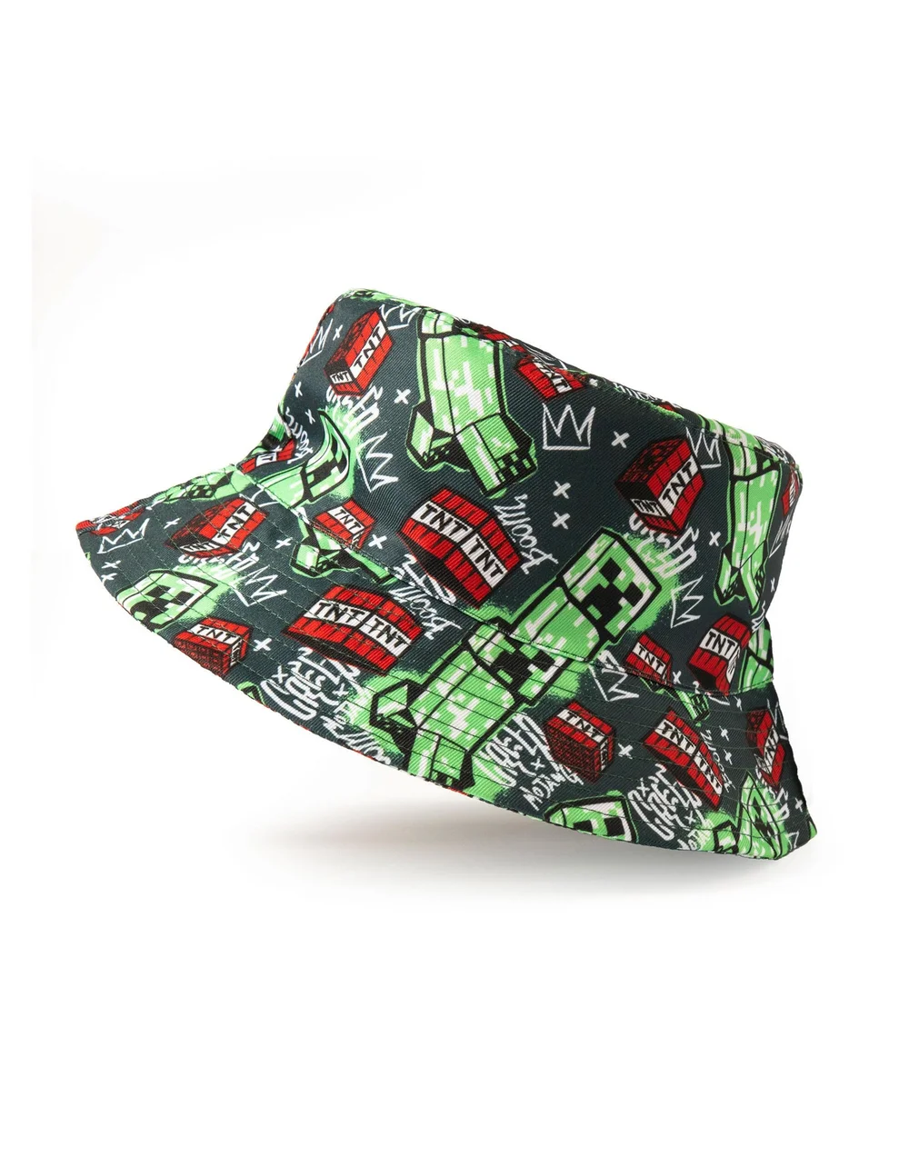 Vanilla Underground Minecraft Unisex Kids Multicoloured Creeper Bucket Hat (One Size) - One Size Image 1