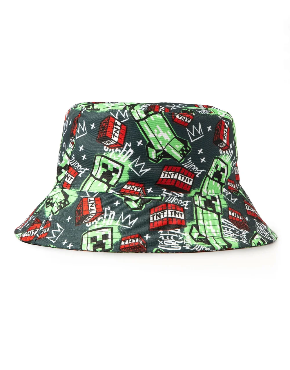 Vanilla Underground Minecraft Unisex Kids Multicoloured Creeper Bucket Hat (One Size) - One Size Image 2