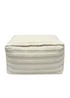 Kaikoo Cream Rectangle Pouffe in Textured Fabric - One Size Image 5