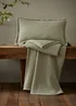 Pineapple Elephant Jaipur Chunky Waffle Cotton 30x50cm Cushion Sage Green - 30 x 50cm Image 4
