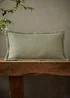 Pineapple Elephant Jaipur Chunky Waffle Cotton 30x50cm Cushion Sage Green - 30 x 50cm Image 2