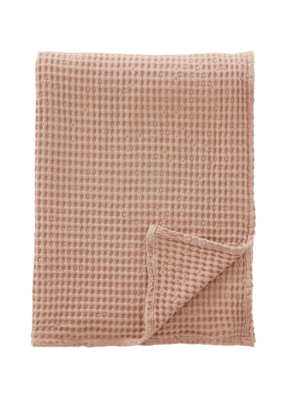 Pineapple Elephant Jaipur Chunky Waffle Cotton 150x200cm Blanket Throw Pink - One Size Image 5