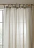 Pineapple Elephant Zanzibar Woven Stripe Voile Curtain Panel Grey - 55W X 72D (140x182cm) Image 2