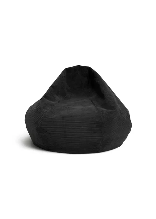 Kaikoo Grey Areya Large Corduroy Beanbag - One Size Image 2
