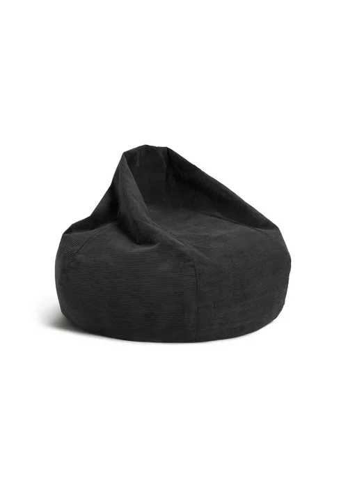 Kaikoo Grey Areya Large Corduroy Beanbag - One Size Image 3
