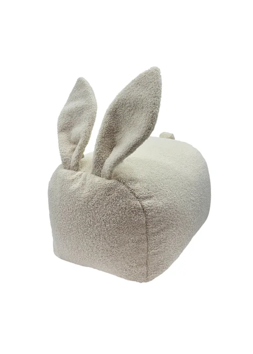 Kaikoo Cream Bunny Seat With Ears in Boucle - One Size Image 6