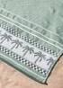 Catherine Lansfield Palm Trees Cotton Extra Large Beach Towel Green - One Size Image 2