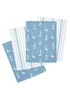 Catherine Lansfield Salcombe Boats Cotton Kitchen Tea Towel Pack of 4 Blue - One Size Image 3