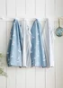 Catherine Lansfield Salcombe Boats Cotton Kitchen Tea Towel Pack of 4 Blue - One Size Image 1