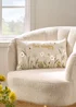Catherine Lansfield Bee Happy Embroidered 30x50cm Cushion Natural - One Size Image 1