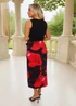 AX Paris Multi Floral Print 2 In 1 Bow Detail Midi Dress - 14 Image 5