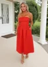 AX Paris Blood Orange Bandeau A-Line Skirt Midi Dress - 8 Image 2