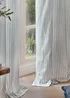 Yard Hebden 100% Cotton Blackout Mineral Blue Eyelet Curtain Pair - 46W X 54D (117x137cm Image 3