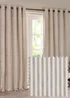 Yard Hebden 100% Cotton Blackout Natural Eyelet Curtain Pair - 46W X 54D (117x137cm Image 1