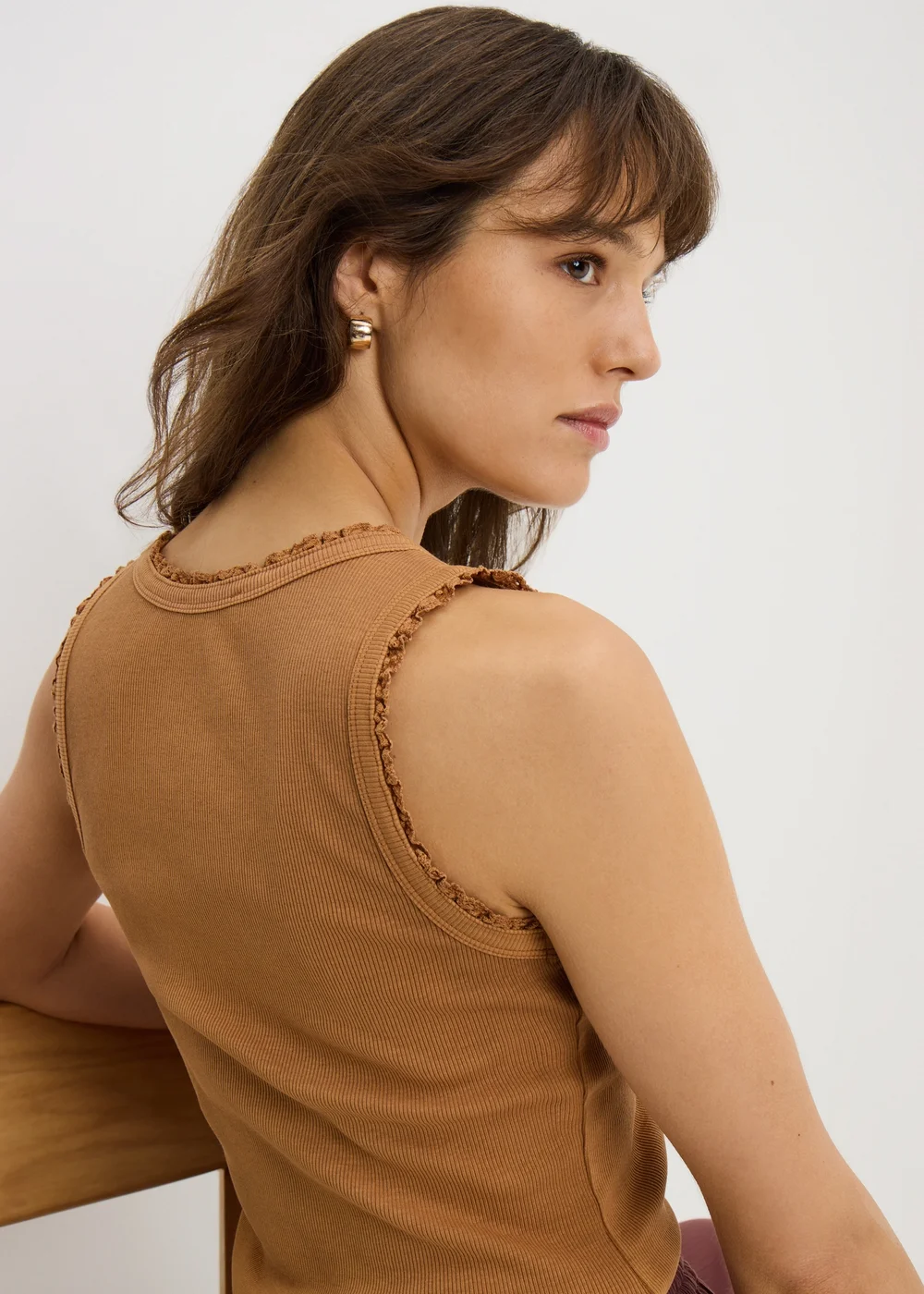 Ginger Lace Trim Vest Top - 18 Image 2