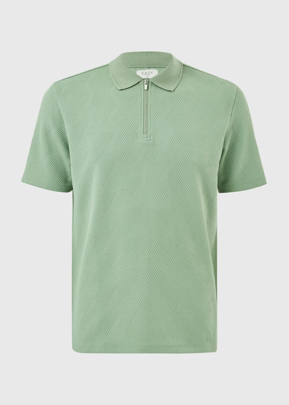 Iceberg Green Diamond Textured Co Ord Polo Shirt - 2XL Image 4