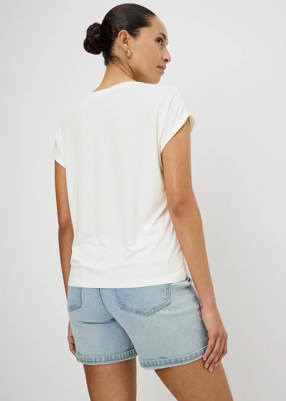 Cream Foil Floral T-Shirt - 8 Image 1