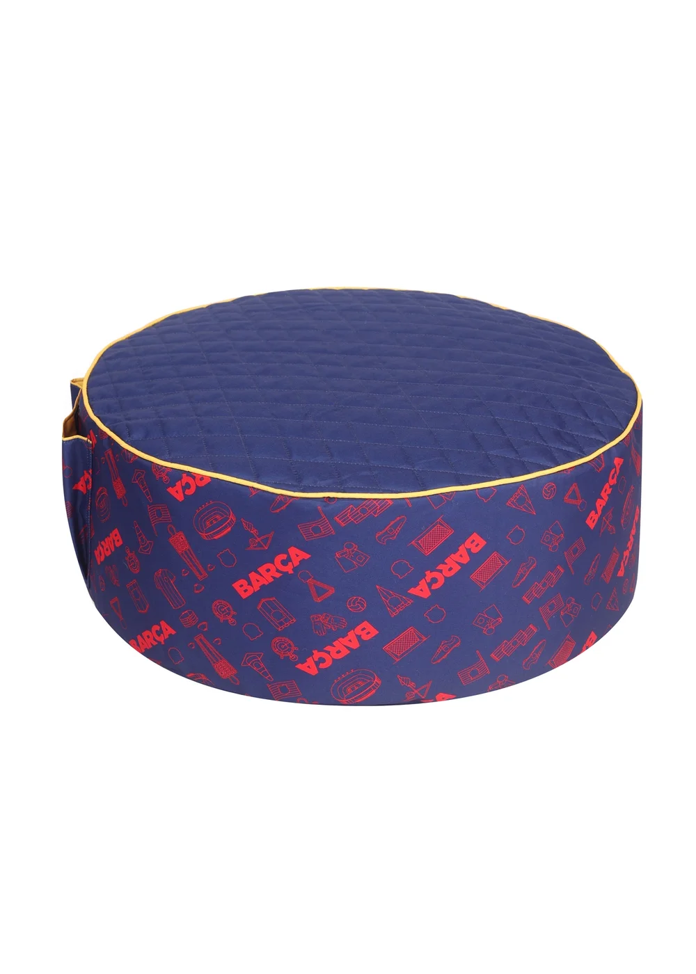 Kaikoo Blue Barca Print Drum with Quilted Top and Pocket - One Size Image 4