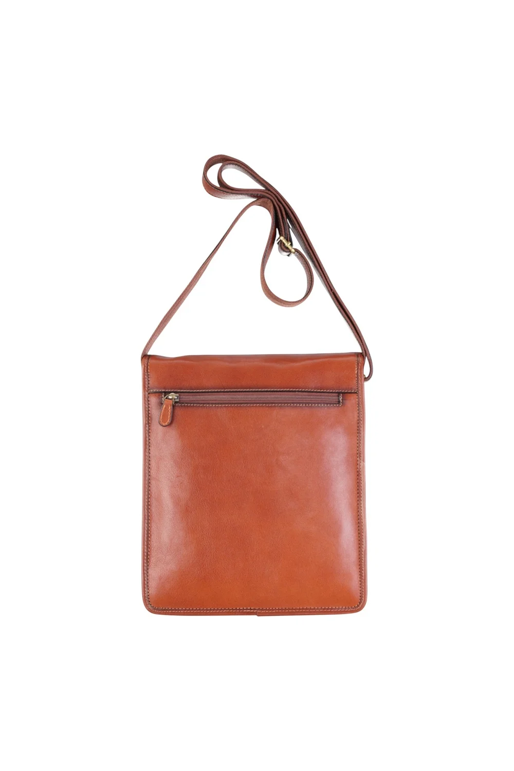 Infinity Leather Tan Ranger Vintage Messenger Shoulder Bag - One Size Image 3