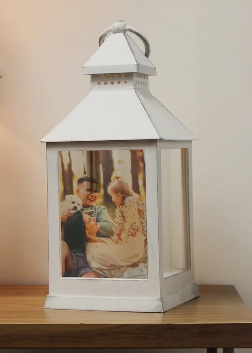 Personalised Memento Company Photo Upload White LED Lantern White - One Size Image 3