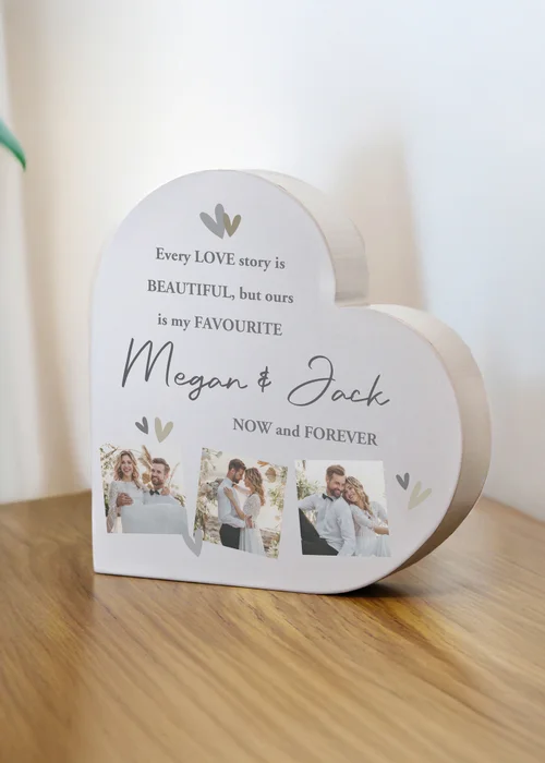 Personalised Memento Company Photo Upload Grey Heart Ornament Grey - One Size Image 2