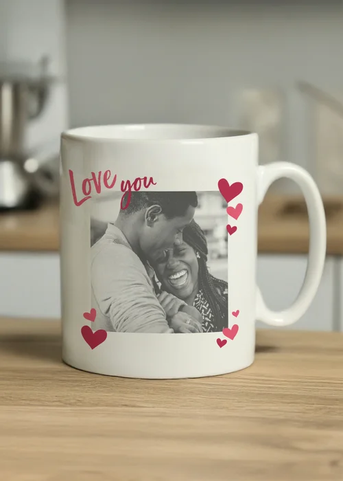Personalised Memento Company Love You Photo Upload Mug White - One Size Image 3