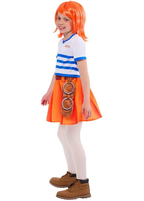 One Piece Nami Striped Costume (5-13 Years) - 9-10 Yrs Image 4