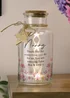 Personalised Memento Company Floral LED Light Up Jar Clear - One Size Image 2