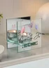 Personalised Memento Company Butterfly Mirrored Tealight Holder Floral - One Size Image 3