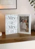 Personalised Memento Company Wedding Wooden Hinged 6x4 Photo Frame Cream - One Size Image 2