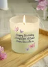 Personalised Memento Company Butterfly Frosted Candle Multi - One Size Image 2