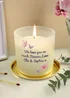 Personalised Memento Company Butterfly Frosted Candle Multi - One Size Image 1